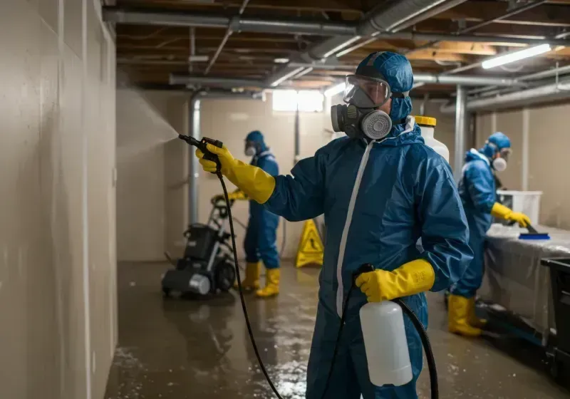 Basement Sanitization and Antimicrobial Treatment process in Wibaux County, MT